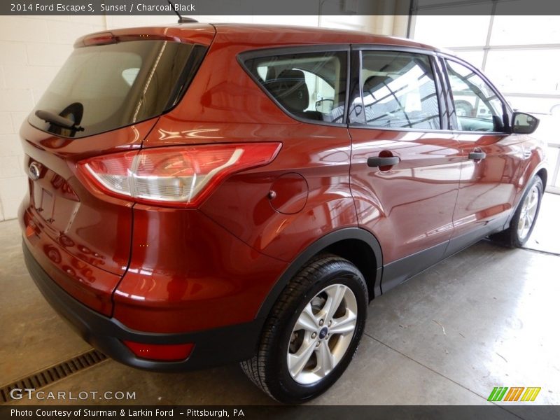 Sunset / Charcoal Black 2014 Ford Escape S