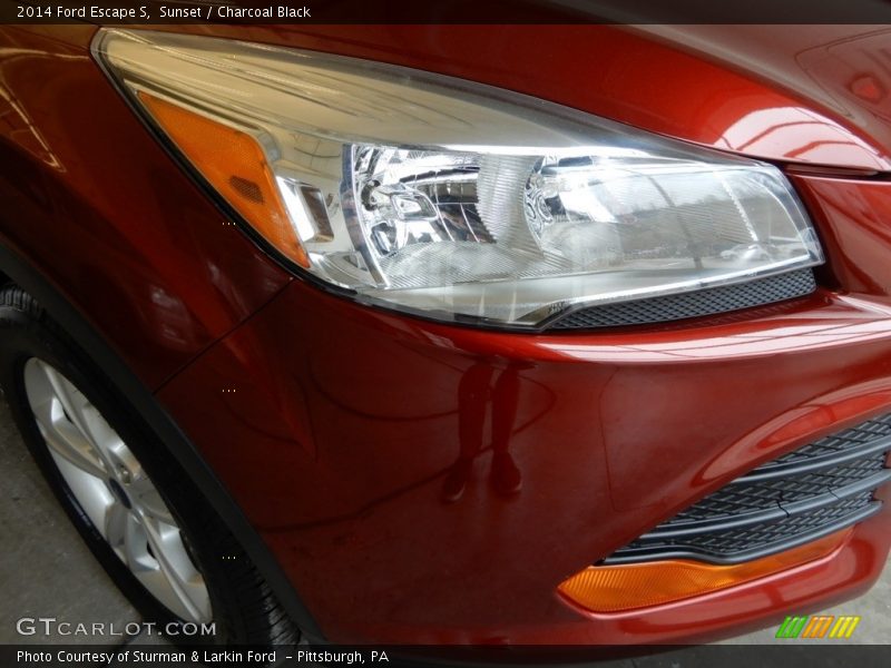 Sunset / Charcoal Black 2014 Ford Escape S