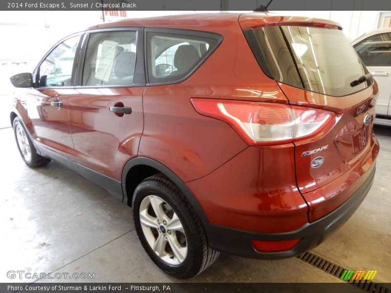 Sunset / Charcoal Black 2014 Ford Escape S