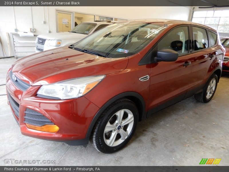 Sunset / Charcoal Black 2014 Ford Escape S