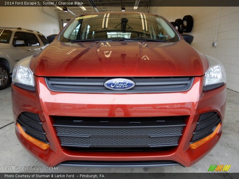 Sunset / Charcoal Black 2014 Ford Escape S