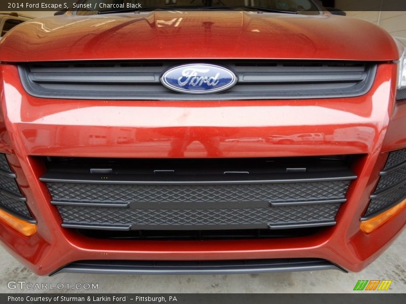 Sunset / Charcoal Black 2014 Ford Escape S