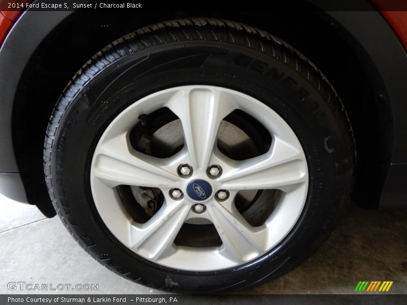 Sunset / Charcoal Black 2014 Ford Escape S