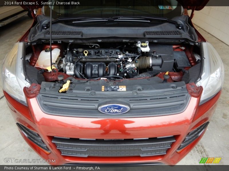 Sunset / Charcoal Black 2014 Ford Escape S