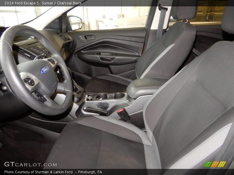 Sunset / Charcoal Black 2014 Ford Escape S