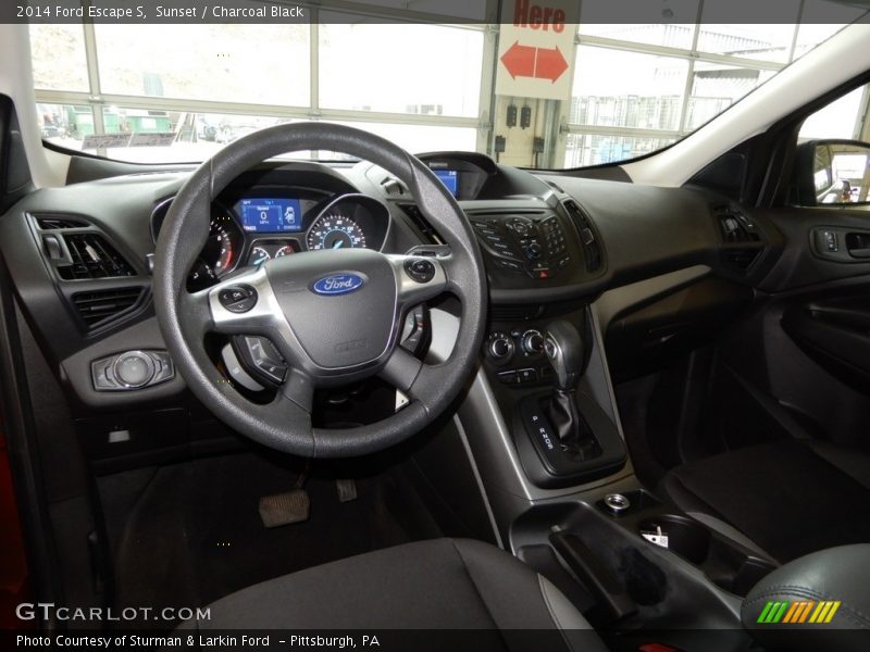 Sunset / Charcoal Black 2014 Ford Escape S