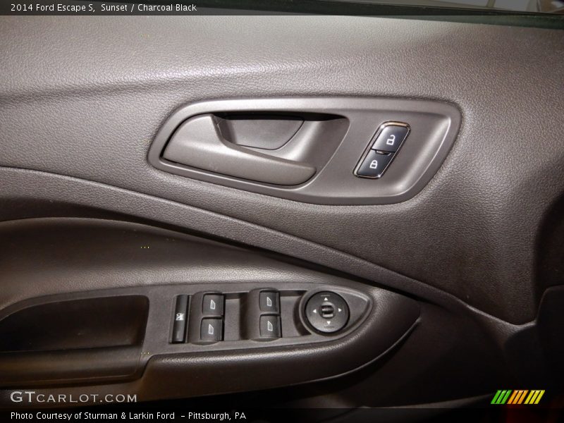 Sunset / Charcoal Black 2014 Ford Escape S