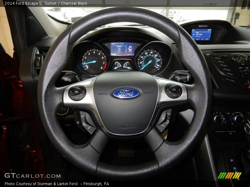 Sunset / Charcoal Black 2014 Ford Escape S