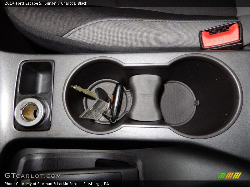Sunset / Charcoal Black 2014 Ford Escape S