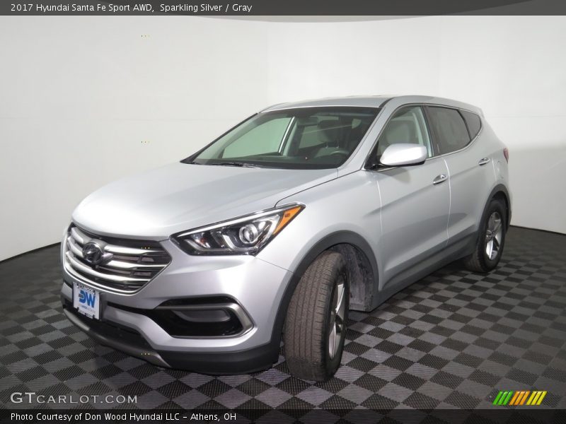 Sparkling Silver / Gray 2017 Hyundai Santa Fe Sport AWD