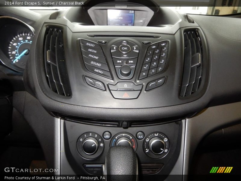 Sunset / Charcoal Black 2014 Ford Escape S