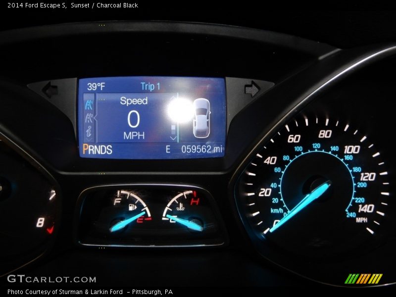 Sunset / Charcoal Black 2014 Ford Escape S