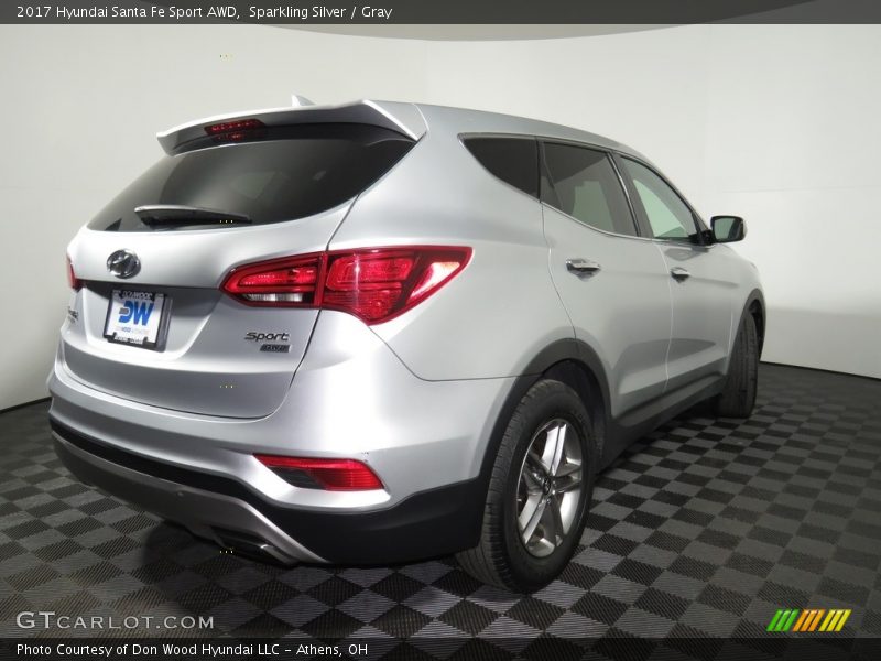 Sparkling Silver / Gray 2017 Hyundai Santa Fe Sport AWD