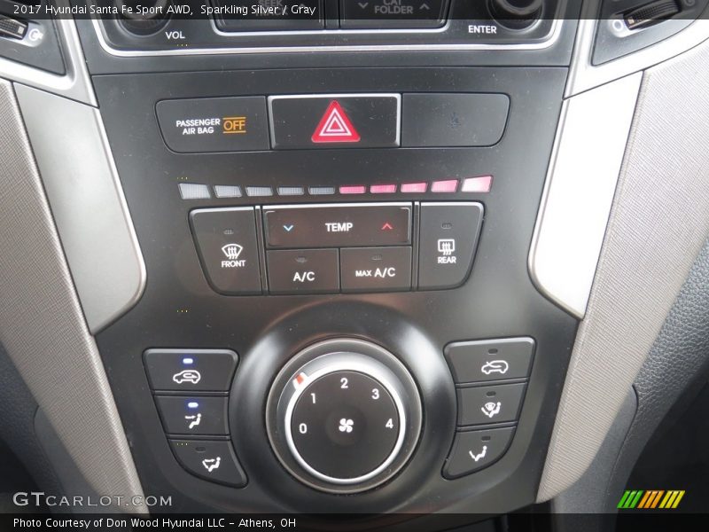 Sparkling Silver / Gray 2017 Hyundai Santa Fe Sport AWD