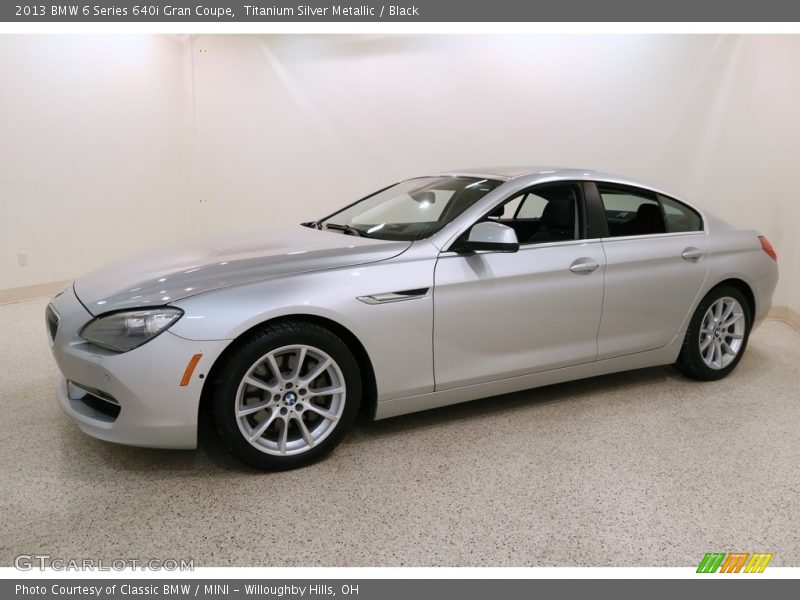 Titanium Silver Metallic / Black 2013 BMW 6 Series 640i Gran Coupe