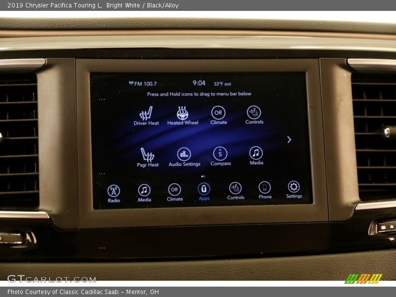 Bright White / Black/Alloy 2019 Chrysler Pacifica Touring L
