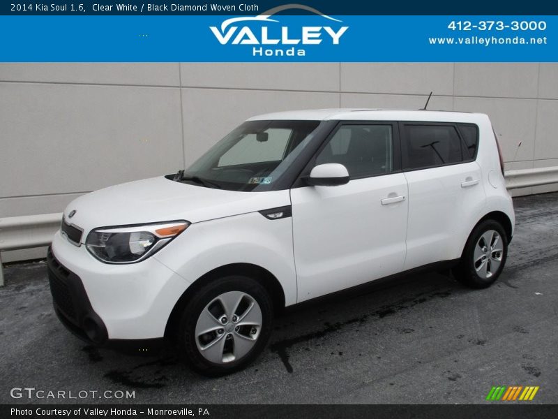 Clear White / Black Diamond Woven Cloth 2014 Kia Soul 1.6