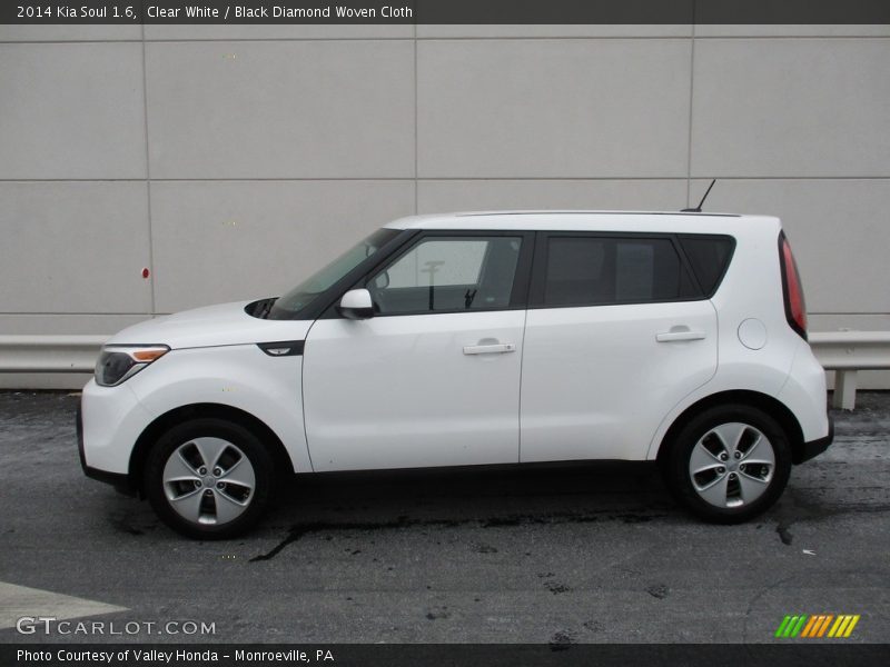 Clear White / Black Diamond Woven Cloth 2014 Kia Soul 1.6