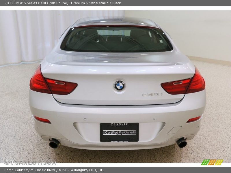 Titanium Silver Metallic / Black 2013 BMW 6 Series 640i Gran Coupe