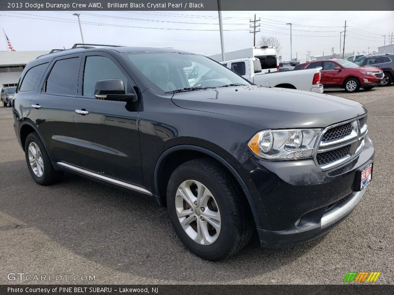 Brilliant Black Crystal Pearl / Black 2013 Dodge Durango Crew AWD