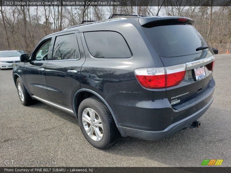 Brilliant Black Crystal Pearl / Black 2013 Dodge Durango Crew AWD