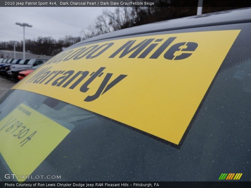 Dark Charcoal Pearl / Dark Slate Gray/Pebble Beige 2010 Jeep Patriot Sport 4x4