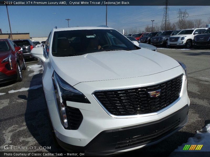 Crystal White Tricoat / Sedona/Jet Black 2019 Cadillac XT4 Premium Luxury AWD