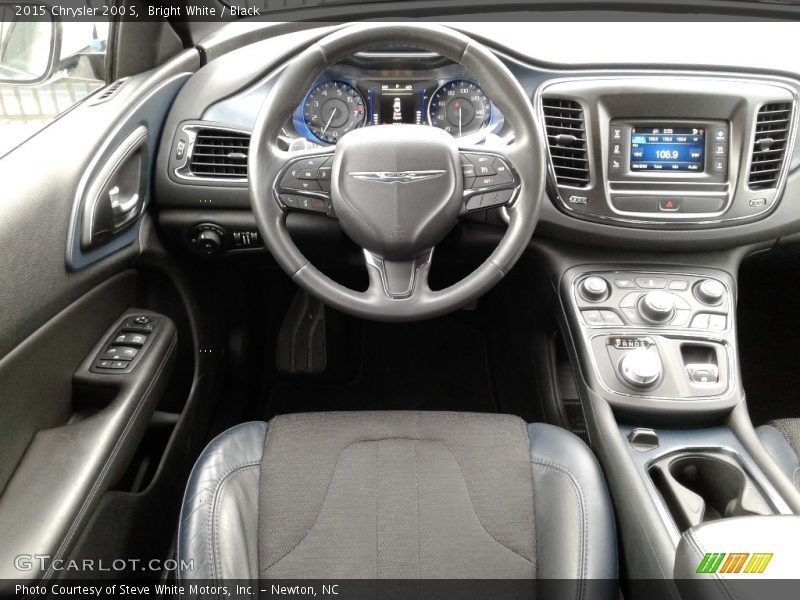 Bright White / Black 2015 Chrysler 200 S