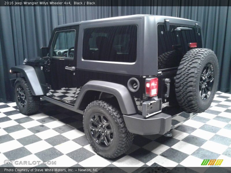 Black / Black 2016 Jeep Wrangler Willys Wheeler 4x4