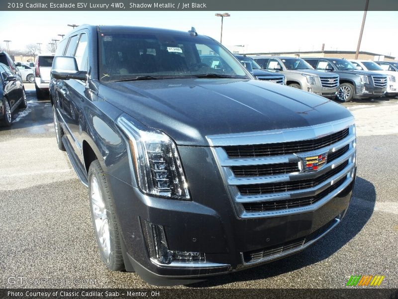 Shadow Metallic / Jet Black 2019 Cadillac Escalade ESV Luxury 4WD