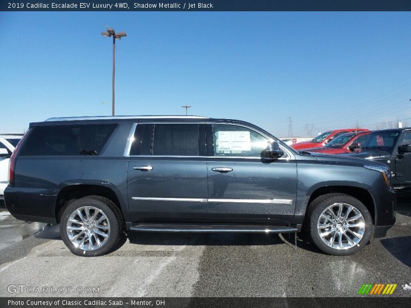 Shadow Metallic / Jet Black 2019 Cadillac Escalade ESV Luxury 4WD