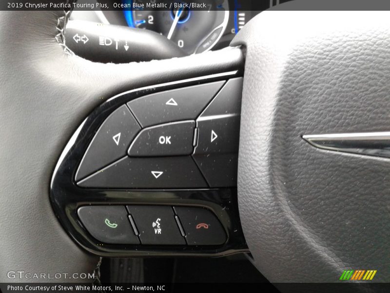 Ocean Blue Metallic / Black/Black 2019 Chrysler Pacifica Touring Plus