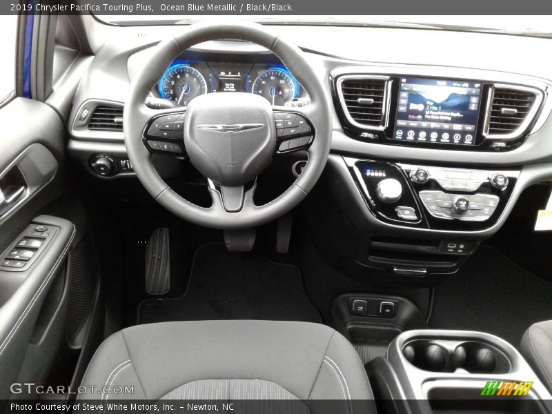 Ocean Blue Metallic / Black/Black 2019 Chrysler Pacifica Touring Plus