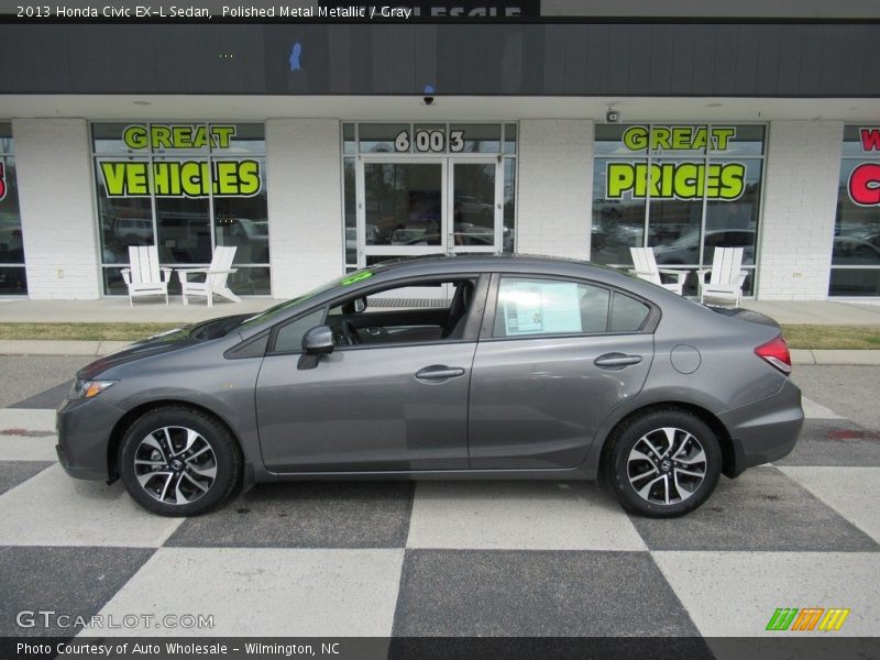 Polished Metal Metallic / Gray 2013 Honda Civic EX-L Sedan