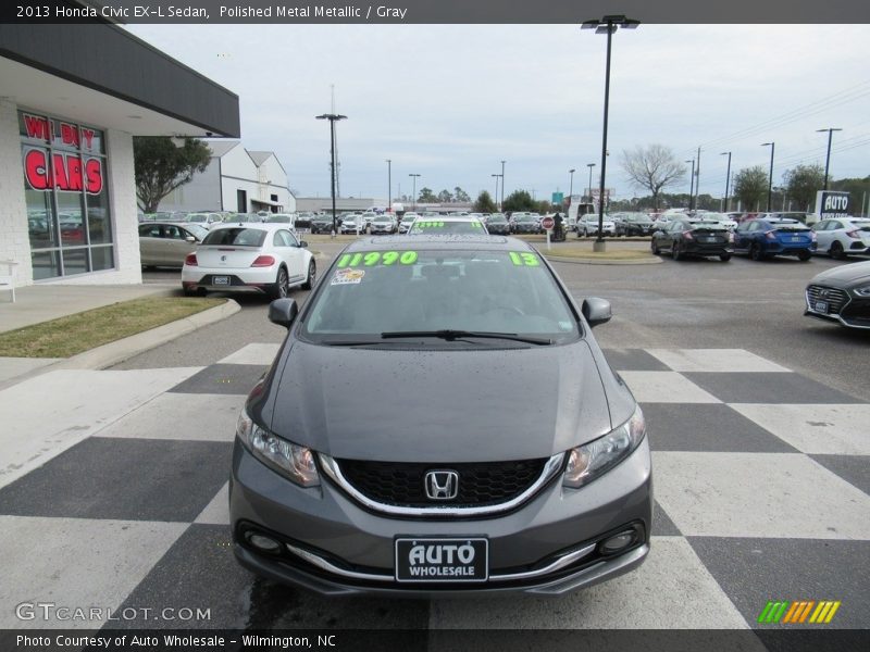 Polished Metal Metallic / Gray 2013 Honda Civic EX-L Sedan