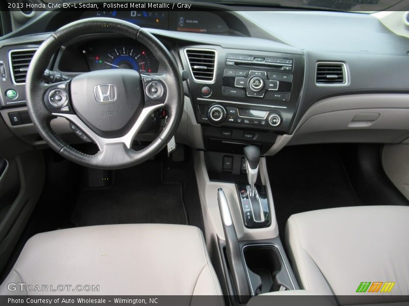 Polished Metal Metallic / Gray 2013 Honda Civic EX-L Sedan