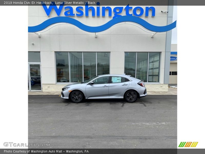 Lunar Silver Metallic / Black 2019 Honda Civic EX Hatchback
