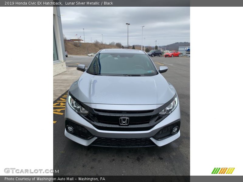 Lunar Silver Metallic / Black 2019 Honda Civic EX Hatchback