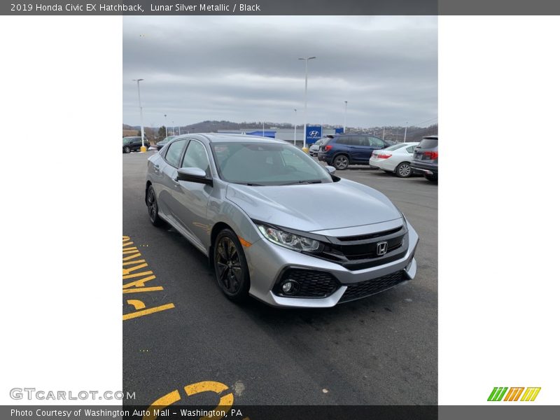 Lunar Silver Metallic / Black 2019 Honda Civic EX Hatchback