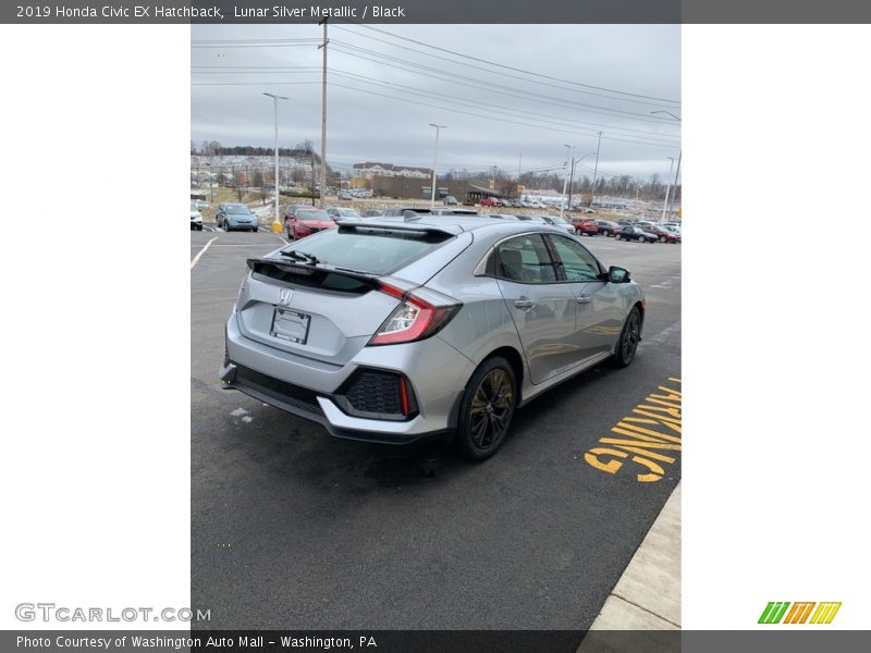 Lunar Silver Metallic / Black 2019 Honda Civic EX Hatchback