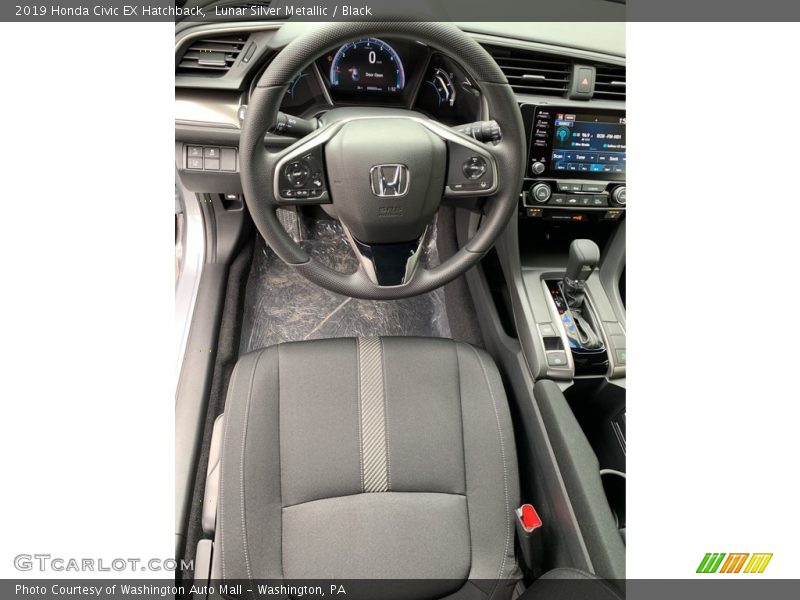 Lunar Silver Metallic / Black 2019 Honda Civic EX Hatchback