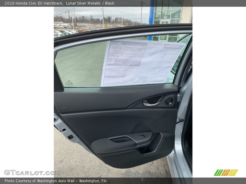 Lunar Silver Metallic / Black 2019 Honda Civic EX Hatchback