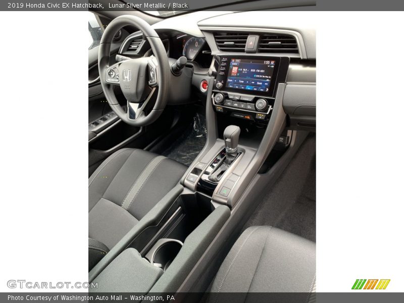 Lunar Silver Metallic / Black 2019 Honda Civic EX Hatchback