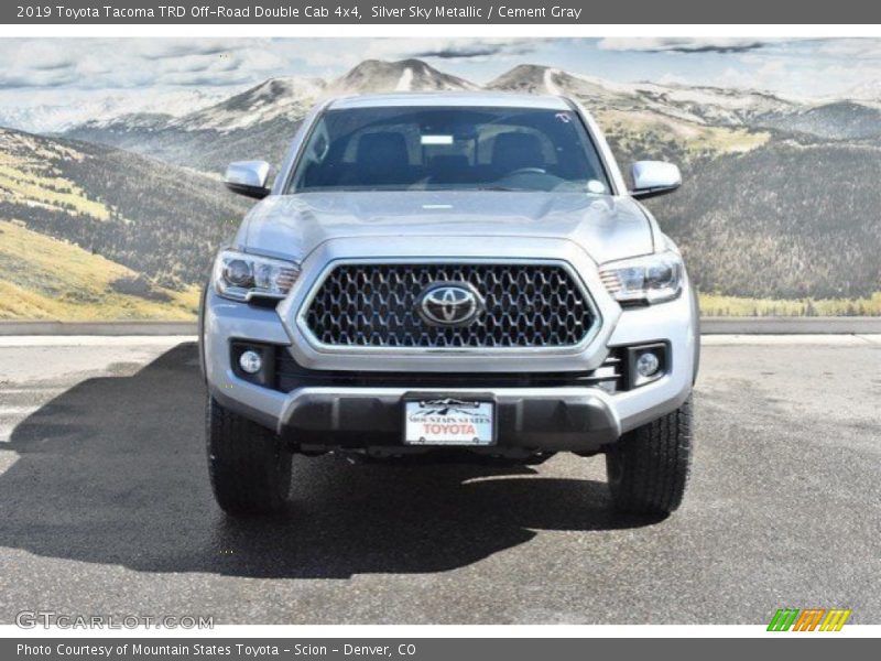 Silver Sky Metallic / Cement Gray 2019 Toyota Tacoma TRD Off-Road Double Cab 4x4