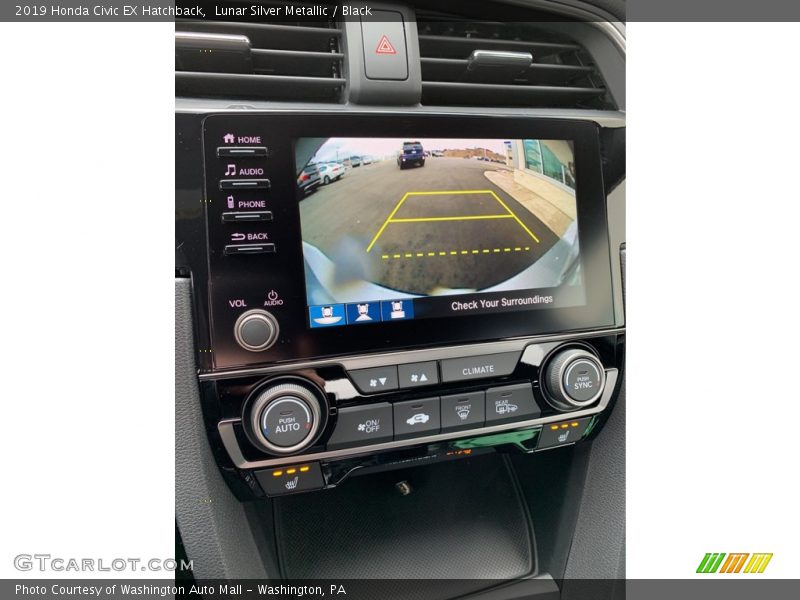 Lunar Silver Metallic / Black 2019 Honda Civic EX Hatchback