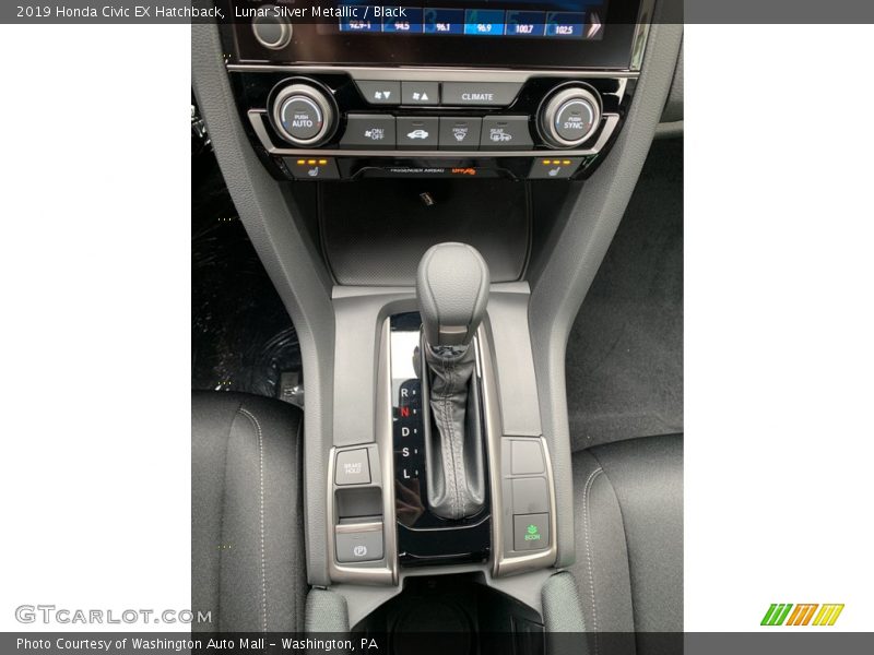 Lunar Silver Metallic / Black 2019 Honda Civic EX Hatchback