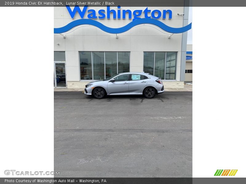 Lunar Silver Metallic / Black 2019 Honda Civic EX Hatchback
