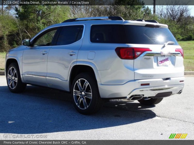 Quicksilver Metallic / Cocoa/Shale 2019 GMC Acadia Denali