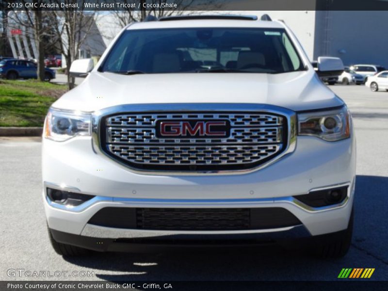 White Frost Tricoat / Cocoa/Shale 2019 GMC Acadia Denali