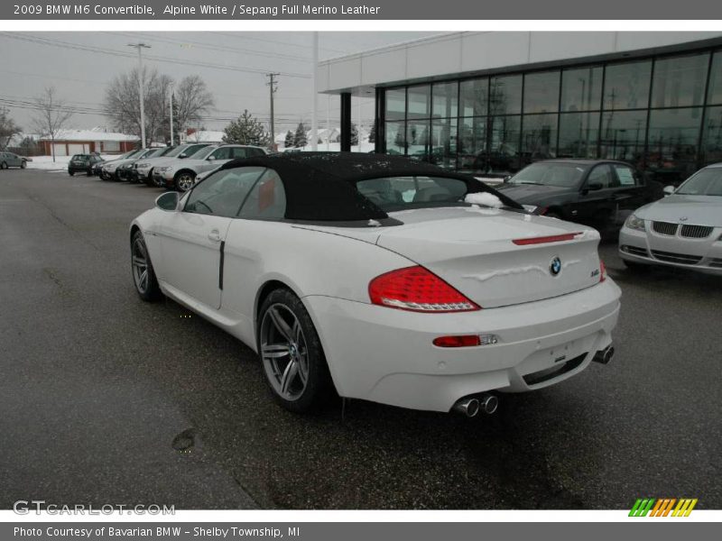 Alpine White / Sepang Full Merino Leather 2009 BMW M6 Convertible